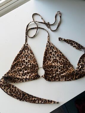 Leopard Print Y2K Tie Top